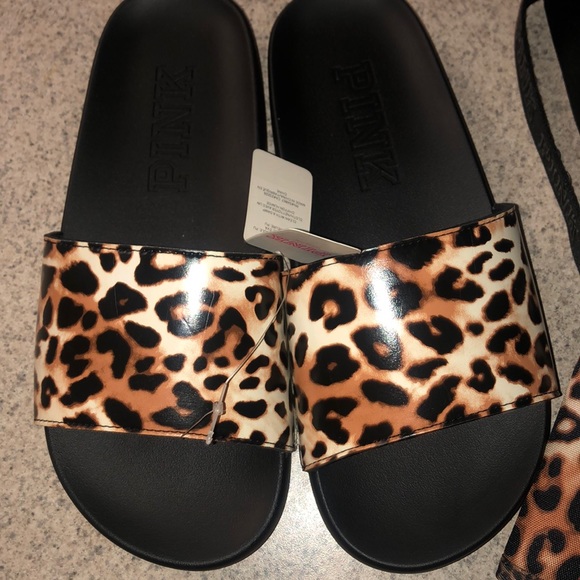 Pink Leopard Slides/ Matching Lanyard Set - Picture 3 of 6